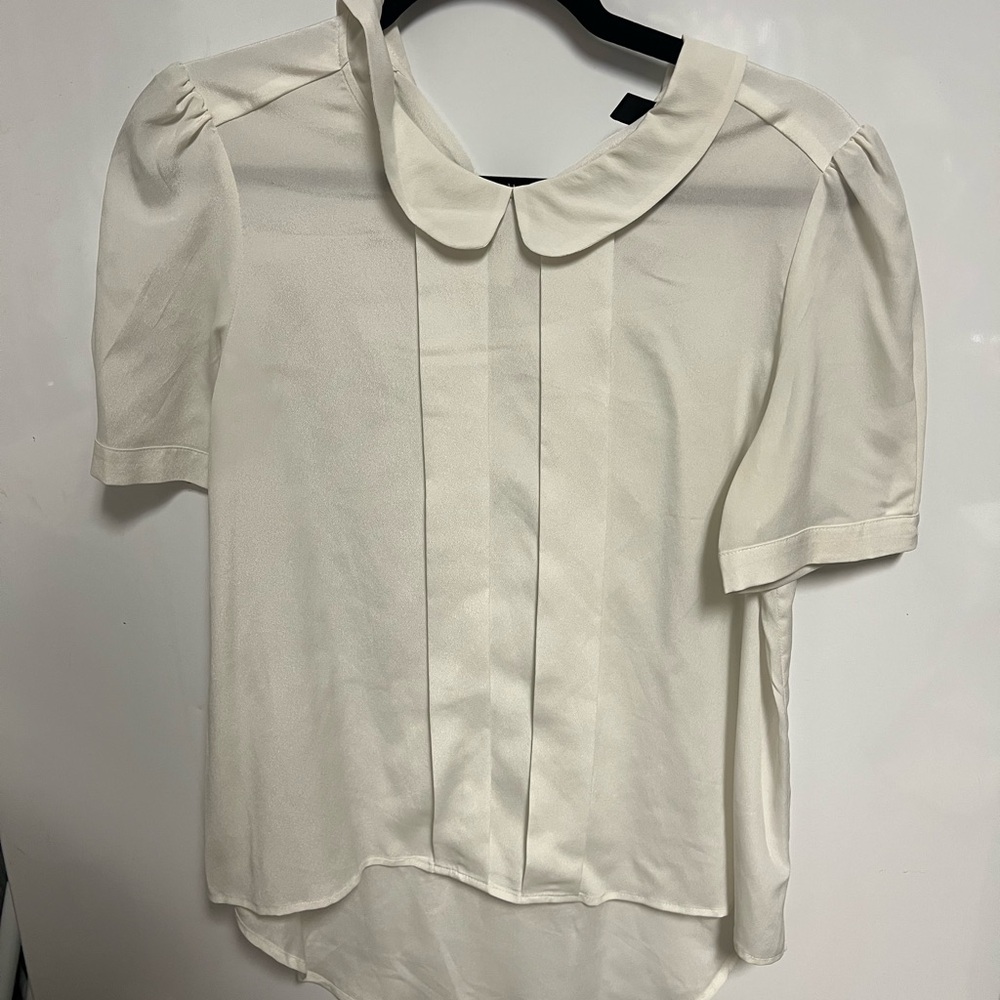 Mango Cream Blouse with Peter Pan Collar